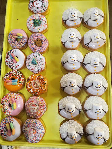 Fun character and holiday-themed donuts